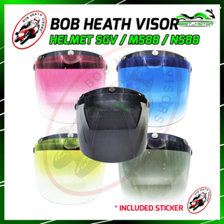 Bob HEATH VISOR 3 ปุ่ม T373 2 โทนเสียง สําหรับหมวกกันน็อค SGV / MS88 / NS88