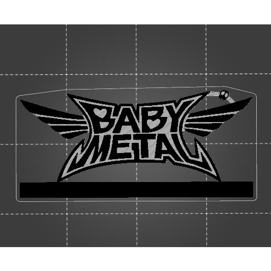 babymetal-โล่โลหะ-ตกแต่งโต๊ะ-3d