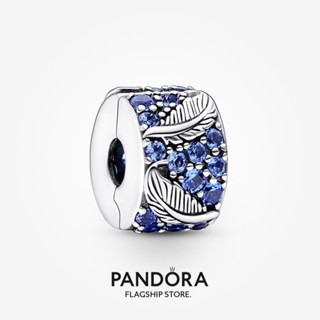 Pandora จี้ขนนกโค้ง ของขวัญวันหยุด สําหรับผู้หญิง p804