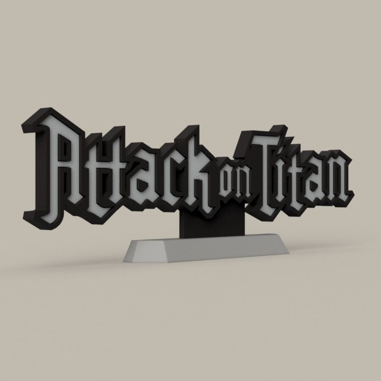 โมเดล-attack-on-titan-logo-3-มิติ