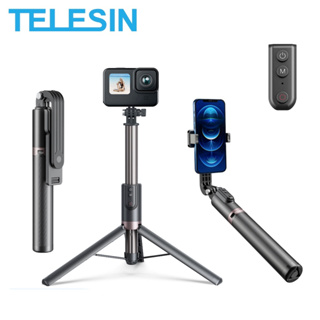 Telesin ไม้เซลฟี่ไร้สาย บลูทูธ 130 ซม. สําหรับสมาร์ทโฟน GoPro HERO 12 11 10 9 8 Max