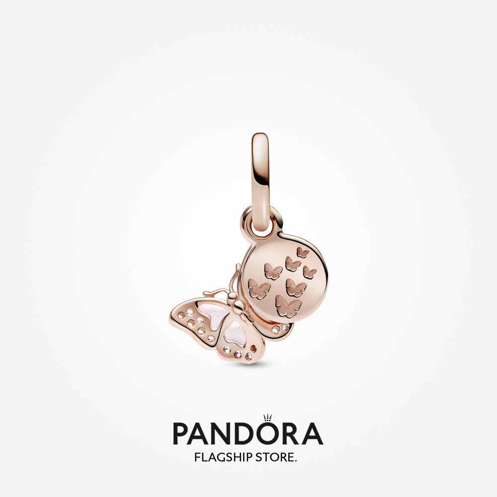 pandora-ชาร์มผีเสื้อ-สีชมพู-และคําคม-แบบห้อยคู่-ของขวัญวันหยุด-สําหรับผู้หญิง-p804