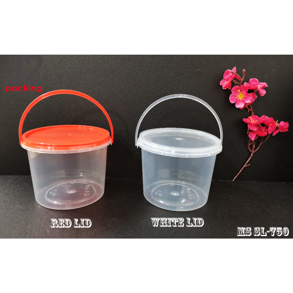 Ms SL-750 Safety Lock Round Disposable Container Red & White Cover ...