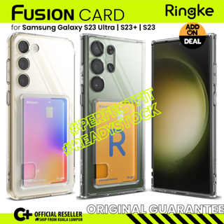 Ringke [FUSION Card] เคสโทรศัพท์มือถือแบบแข็ง พร้อมช่องใส่บัตร บางพิเศษ สําหรับ Samsung Galaxy S23 Ultra S23+ 23
