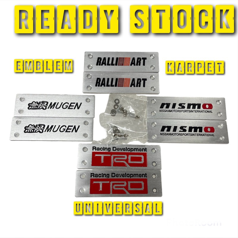 ตราสัญลักษณ์ karpet universal glassen ralliart nismo trd | Shopee Thailand