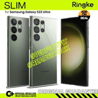 Ringke [SLIM] เคสโทรศัพท์มือถือ PC นิ่ม แบบใส บางพิเศษ ไม่เหลือง สําหรับ Samsung Galaxy S23 Ultra 0.8 มม.