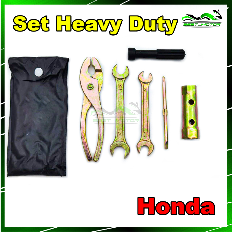 ชุดเครื่องมือฉุกเฉินรถจักรยานยนต์-กระเป๋าหนัก-alat-motorsikal-screw-driver-spanar-plug-tool-plier-honda-yamaha