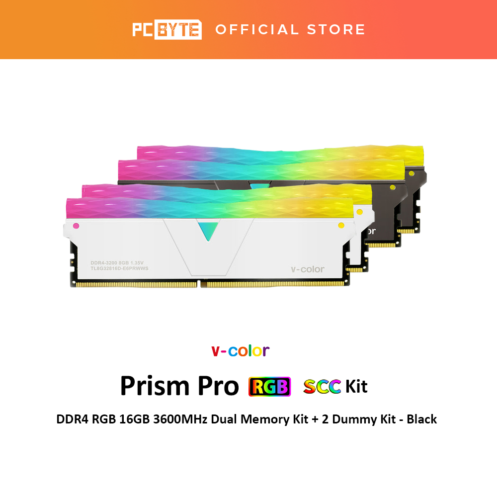 V-color Prism Pro RGB DDR4 ชุดหน่วยความจําเดสก์ท็อป + SCC Dummy Kit ...