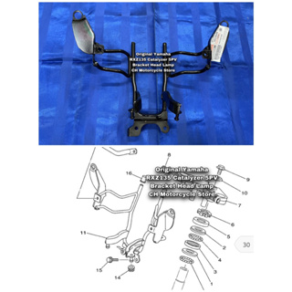 Yamaha RXZ135 Catalyzer แบร็คเก็ตไฟหน้า 5PV-F3174-00