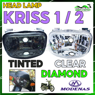 ไฟหน้า แบบเคลือบด้าน / ใส MODENAS KRISS1 KRISS2 KRISS 1 KRISS 2 KRISS II KRISS110 KRISS 110 ซ็อกเก็ตไฟหน้า LAMPU DEPAN