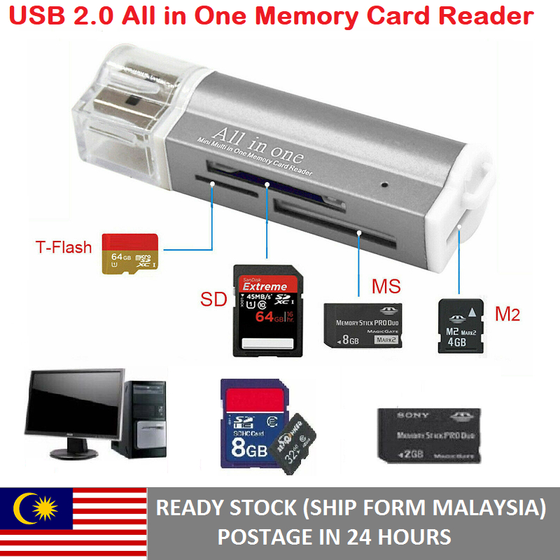 อะแดปเตอร์การ์ดรีดเดอร์-usb-สําหรับ-micro-sd-mmc-sdhc-tf-m2-ms-duo