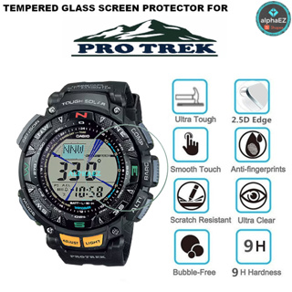 Casio PROTREK PRG-240-1 9H ฟิล์มกระจกนิรภัยกันรอยหน้าจอนาฬิกาข้อมือ PRO TREK PRG240