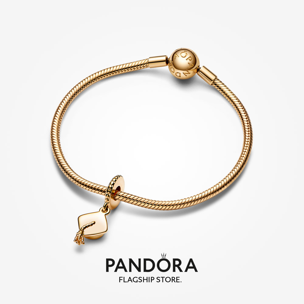 pandora-จี้หมวกรับปริญญา-ชุบทอง-14k-ของขวัญ-สําหรับเพื่อนร่วมงาน-เพื่อน-ครอบครัว-แฟน-p602-p804