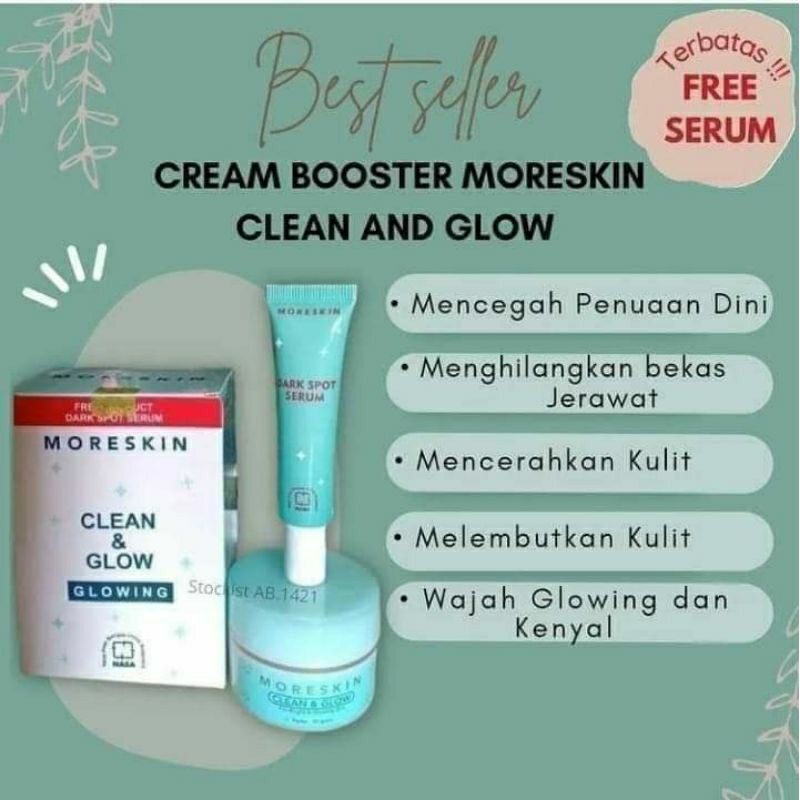Moreskin CLEAN & GLOW LITE SOFT AND WHITE KEMASAN BARU ฟรีเซรั่มสมุนไพร