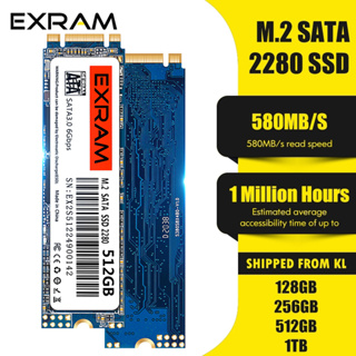 Exram M.2 SSD M2 NGFF 2280 SATA3 3D NAND แฟลชไดรฟ์ภายใน HDD 128GB 256GB 512GB สําหรับแล็ปท็อป พีซี เดสก์ท็อป