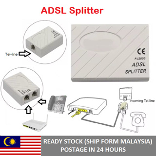 Adsl อะแดปเตอร์แยกฟิลเตอร์ไมโคร สําหรับโทรศัพท์บ้าน และกล่องโมเด็มบรอดแบนด์