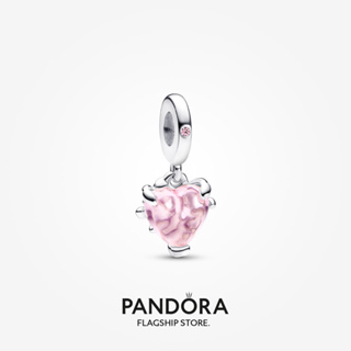 Pandora จี้รูปหัวใจ สีชมพู ของขวัญวันเกิด สําหรับครอบครัว p615