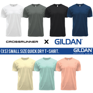 Gildan x CROSSRUNNER เสื้อยืดกีฬา ไมโครไฟเบอร์ แห้งเร็ว ขนาดเล็ก น้ําหนักเบา สําหรับผู้ชาย และผู้หญิง CRR7000