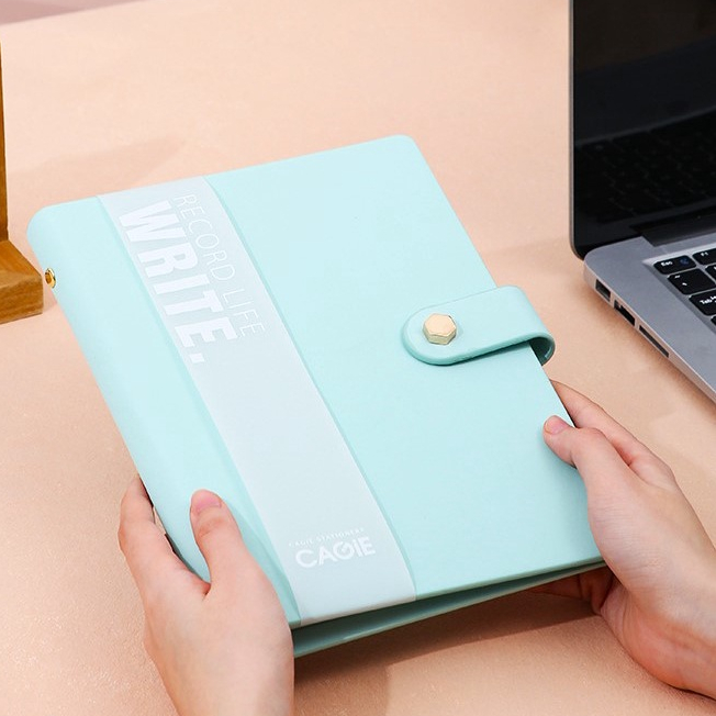 A5 Diary Planner PU Organizer 6 O Ring Binder ใบหลวม 2024 เดือน Planner ...