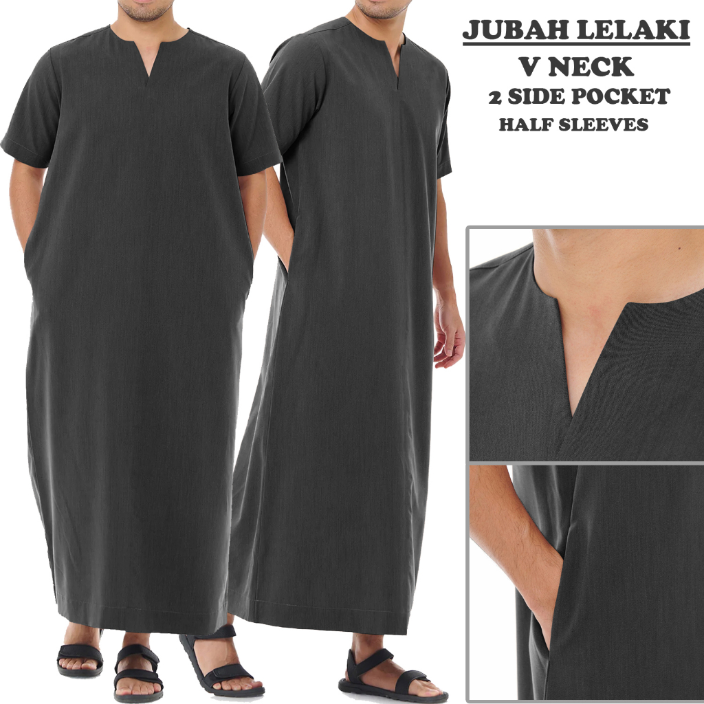 Mens Dress สีอุดี Thobe Robe Jubbah Luxury Raya / Imam Jubba Mens / V ...