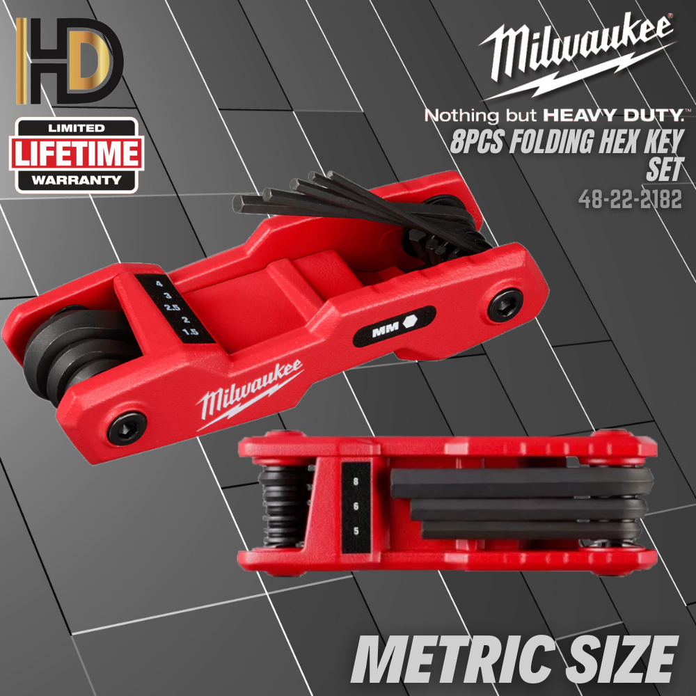 Milwaukee Folding Hex Kett Set / Milwaukee Allen Key / 8 ชิ้น Hex Key ...