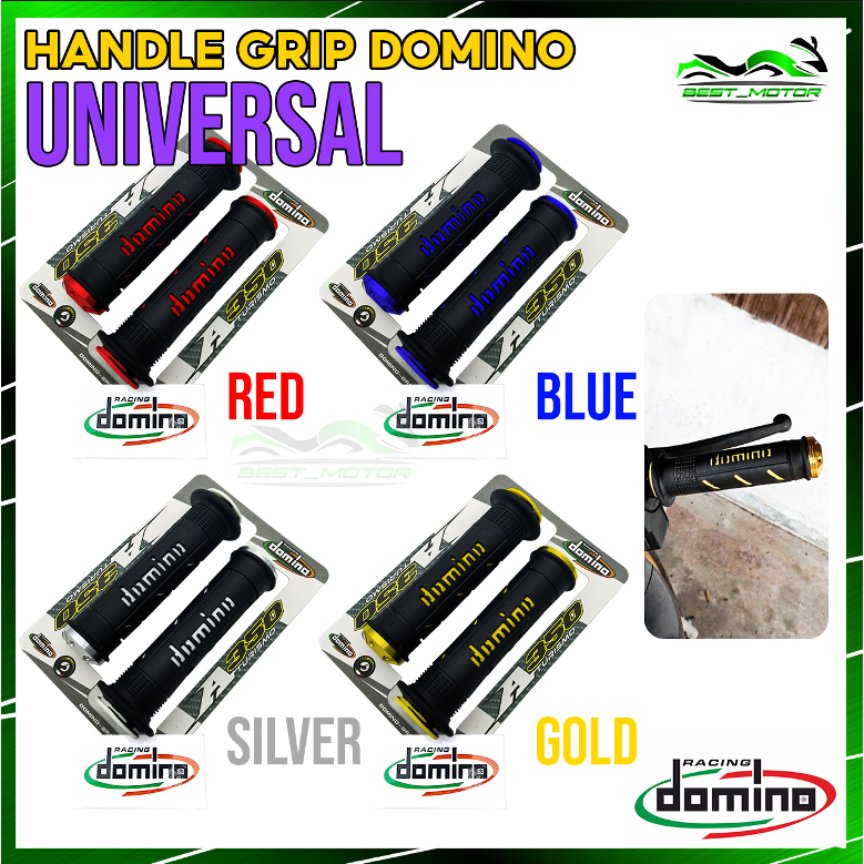 มือจับยาง-domino-รุ่นใหม่-a350-universal-y15-lc135-nvx-155-rs-150-srl-115-dash-future-ex5-1-ชุด