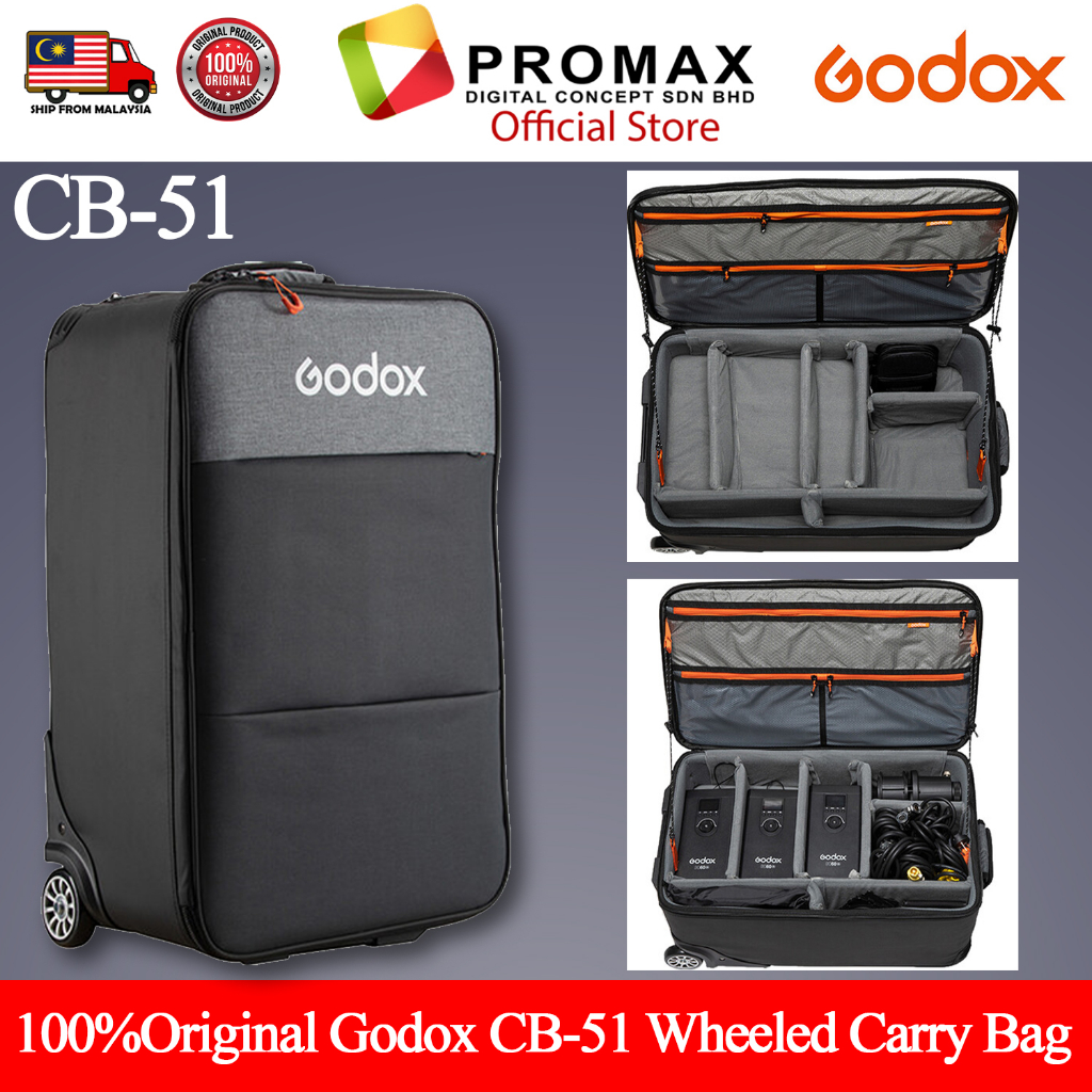 ใหม่ Godox CB51 กระเป๋าล้อลาก สําหรับ S60 LED 3Light Kit CB51