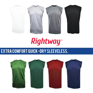 Rightway เสื้อกีฬาแขนกุด แบบเรียบ สําหรับทุกเพศ QDS50