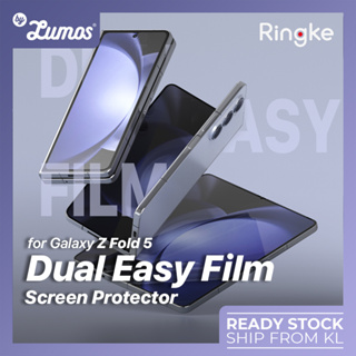 Ringke ฟิล์มกันรอยหน้าจอ ด้านหน้า และด้านใน 4 ชั้น สําหรับ Galaxy Z Fold 5 Dual Easy Film 2 ชิ้น