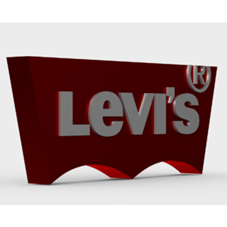 โลโก้ LEVIS (LEVIS) 3D สําหรับตกแต่งโต๊ะทํางาน