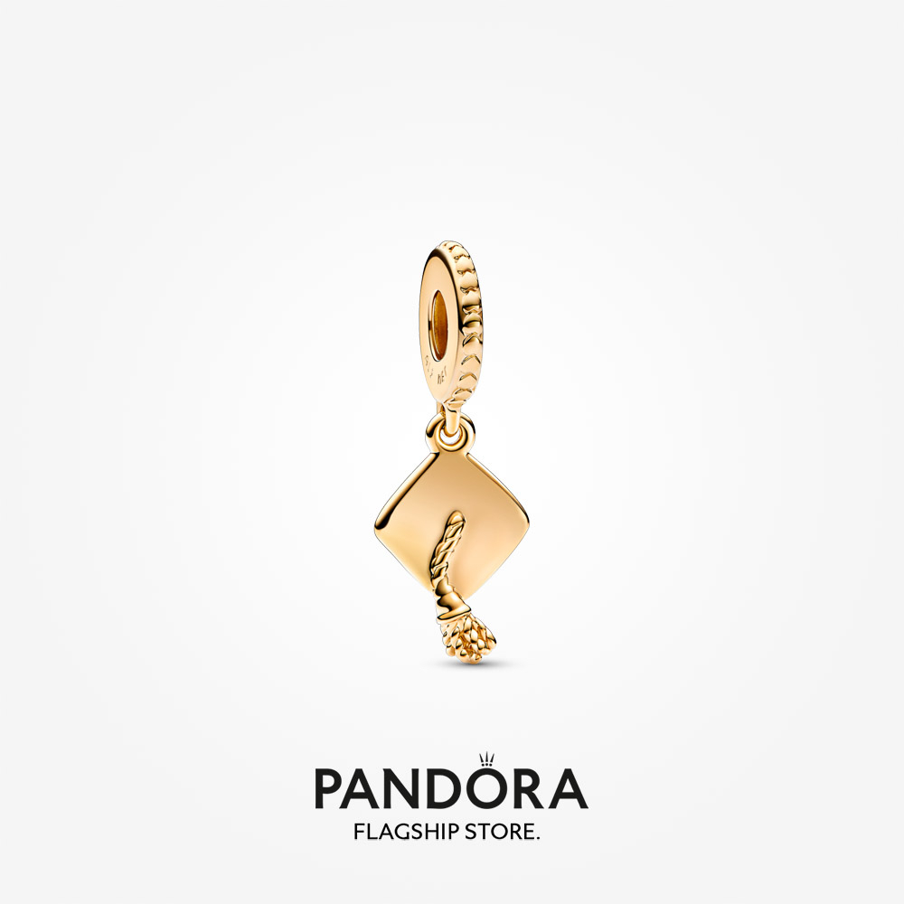 pandora-จี้หมวกรับปริญญา-ชุบทอง-14k-ของขวัญวันหยุด-สําหรับผู้หญิง-p804