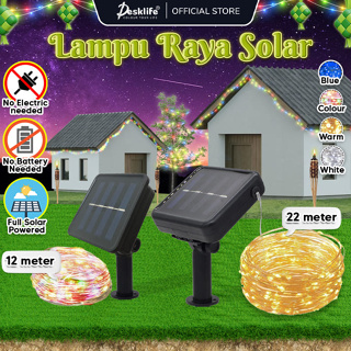 โคมไฟ LED พลังงานแสงอาทิตย์ 8 โหมด 22 12 เมตร สําหรับตกแต่งเทศกาล Warna Warni Taman (LG02 03)