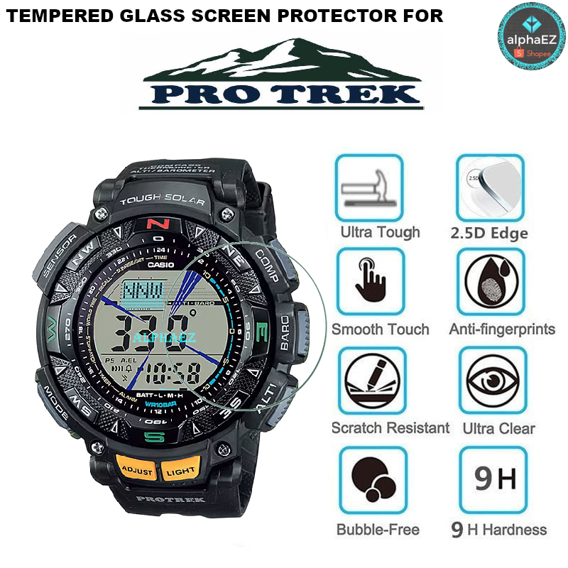 casio-protrek-prg-240-series-9h-ฟิล์มกระจกนิรภัยกันรอยขีดข่วนหน้าจอนาฬิกา-pro-trek-prg240