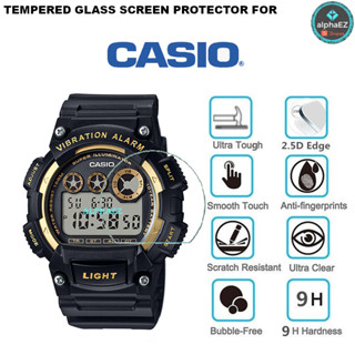 ฟิล์มกระจกนิรภัยกันรอยหน้าจอนาฬิกาข้อมือ Casio W-735H-1A2 9H W735H W735 W735H1A2V CTG