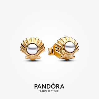 Pandora ต่างหูสตั๊ด รูปเปลือกหอย นางเงือกดิสนีย์ ของขวัญ สําหรับเพื่อนร่วมงาน เพื่อน ครอบครัว แฟนสาว p602 p804