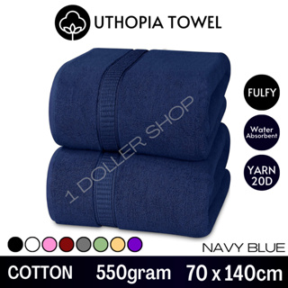 Utopia ผ้าขนหนู ผ้าฝ้าย 100% ดูดซับน้ําได้ดี 550 GSM สําหรับห้องน้ํา ยิม โรงแรม สปา
