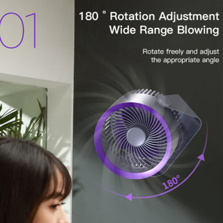 Cenzimo พัดลมหมุนเวียนอากาศ M55 พัดลมตั้งโต๊ะ แบบพกพา พัดลมตั้งโต๊ะไร้สาย พัดลมไหลเวียนอากาศ พัดลมชาร์จได้