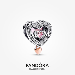 Pandora จี้รูปหัวใจ ทูโทน ของขวัญวันเกิด สําหรับสุภาพสตรี p615