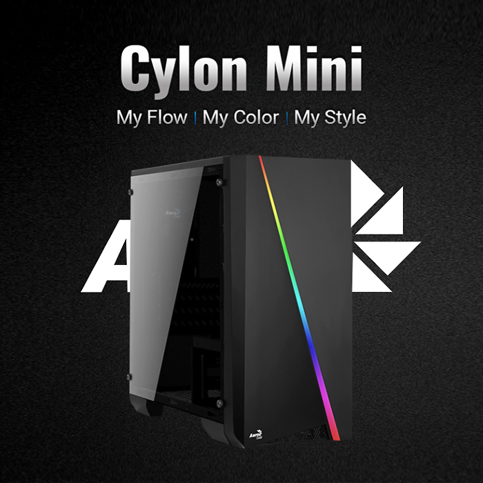 Aerocool Cylon Mini Matx PC Chasis / เคสเดสก์ท็อป PC / RGB แผงด้านหน้า ...