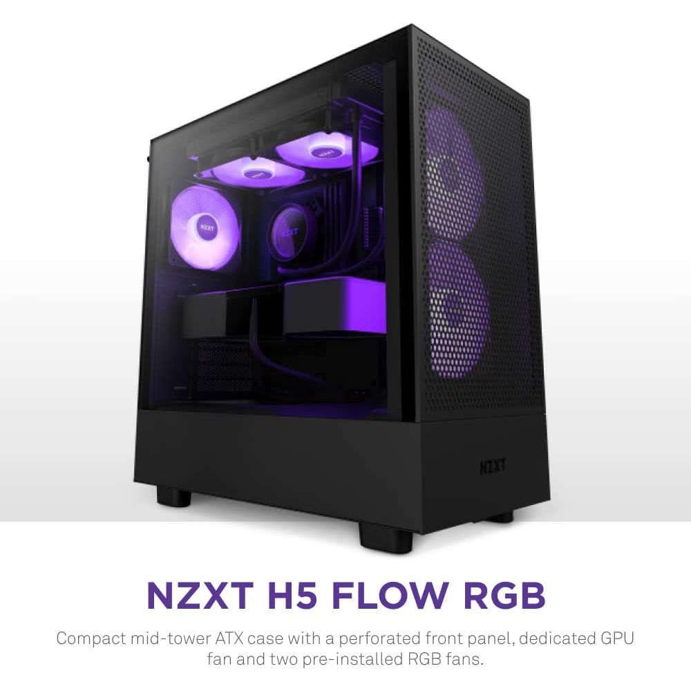 NZXT H3 FLOW MATX & H5 Flow & H5 Flow RGB ATX Compact Mid-tower Desktop ...