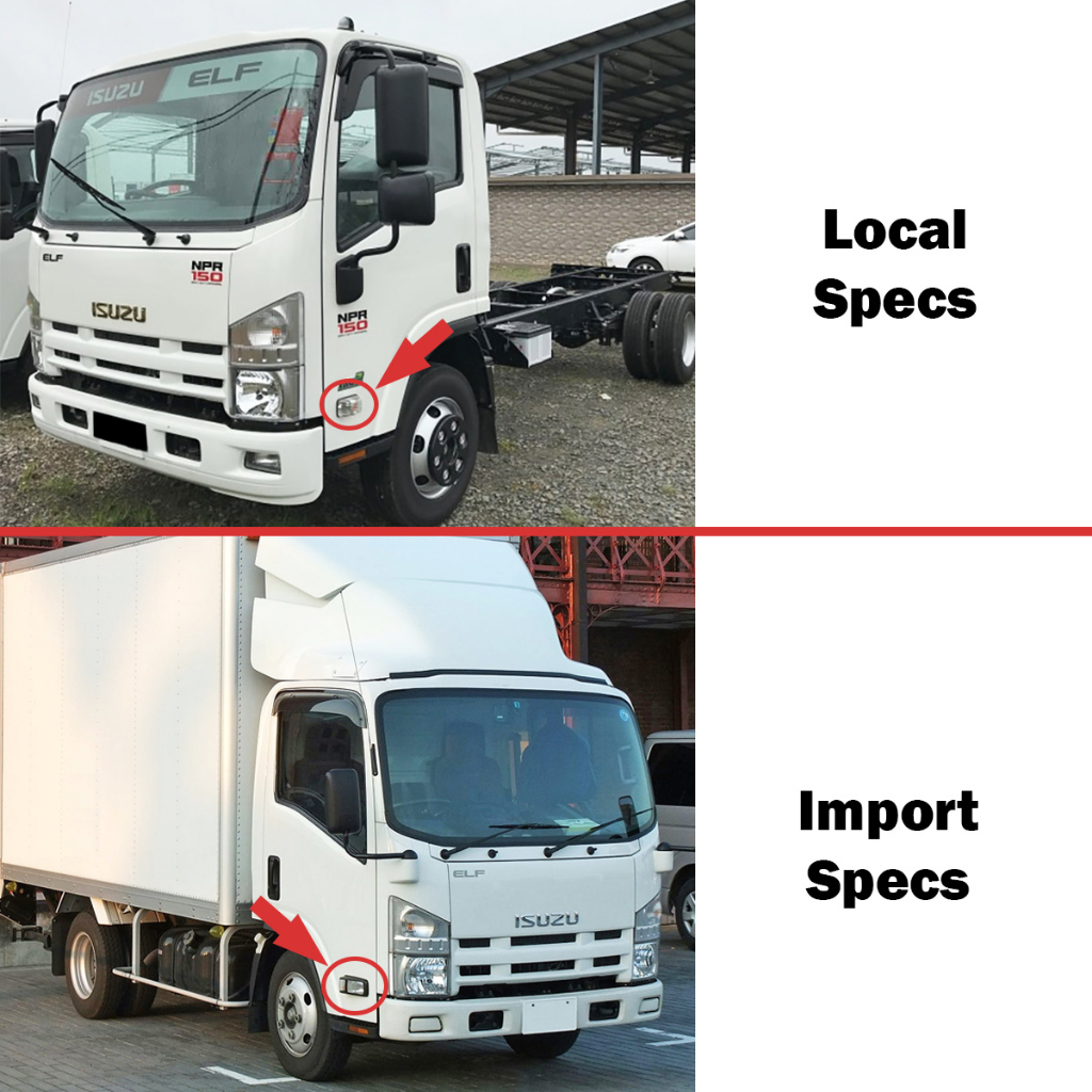 isuzu-nlr-pro-npr-nqr-elf-โคมไฟสัญญาณ-โคมไฟบังโคลน-โคมไฟ-lorry-lori-npr-pro-นําเข้า-สเปคท้องถิ่น