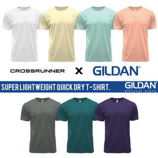 Gildan x CROSSRUNNER เสื้อยืดกีฬา ไมโครไฟเบอร์ แห้งเร็ว น้ําหนักเบาพิเศษ สําหรับผู้ชาย ผู้หญิง CRR7000