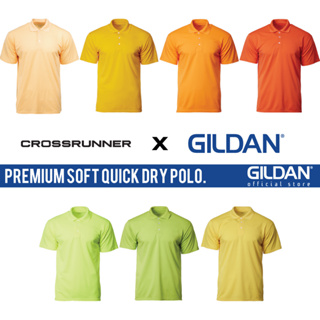 Gildan x CROSSRUNNER เสื้อโปโล ผ้าไมโครไฟเบอร์ สําหรับผู้ใหญ่ ทุกเพศ CRP7200