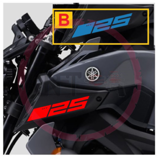 Cfs570b สติกเกอร์ไวนิล ลายทาง สําหรับติดตกแต่งถังน้ํามัน Yamaha MT25 2 ชิ้น