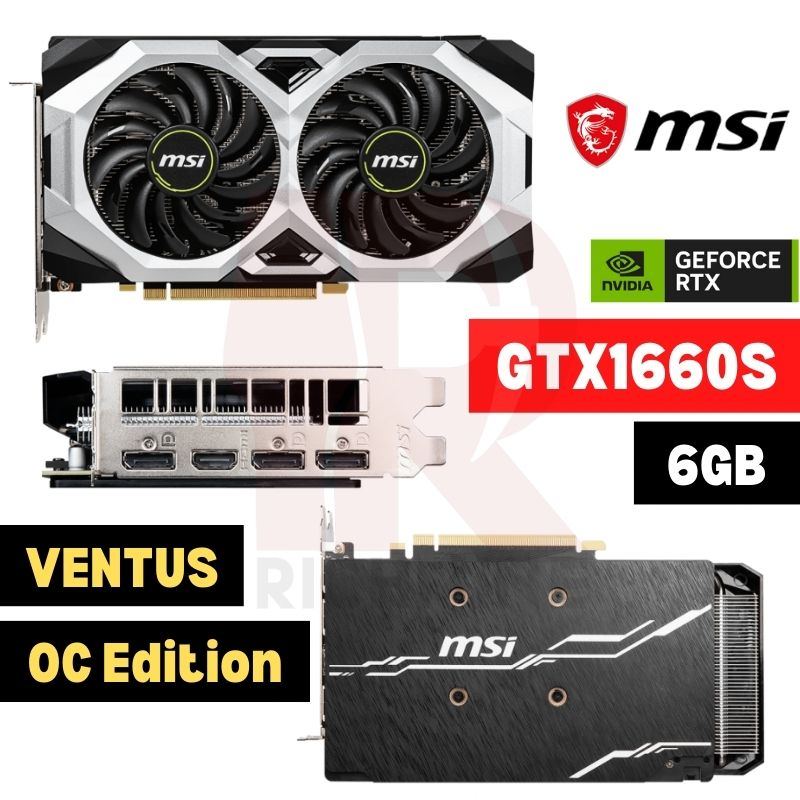 Msi GTX 1660 Super VENTUS OC 6G GAMING GPU 1660S เดสก์ท็อปพีซี | Shopee ...