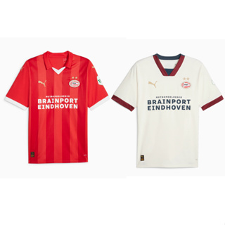 เสื้อกีฬาแขนสั้น ลายทีม PSV Eindhoven Home Away FAN Issue 23 24 *ผู้ขายในพื้นที่ **