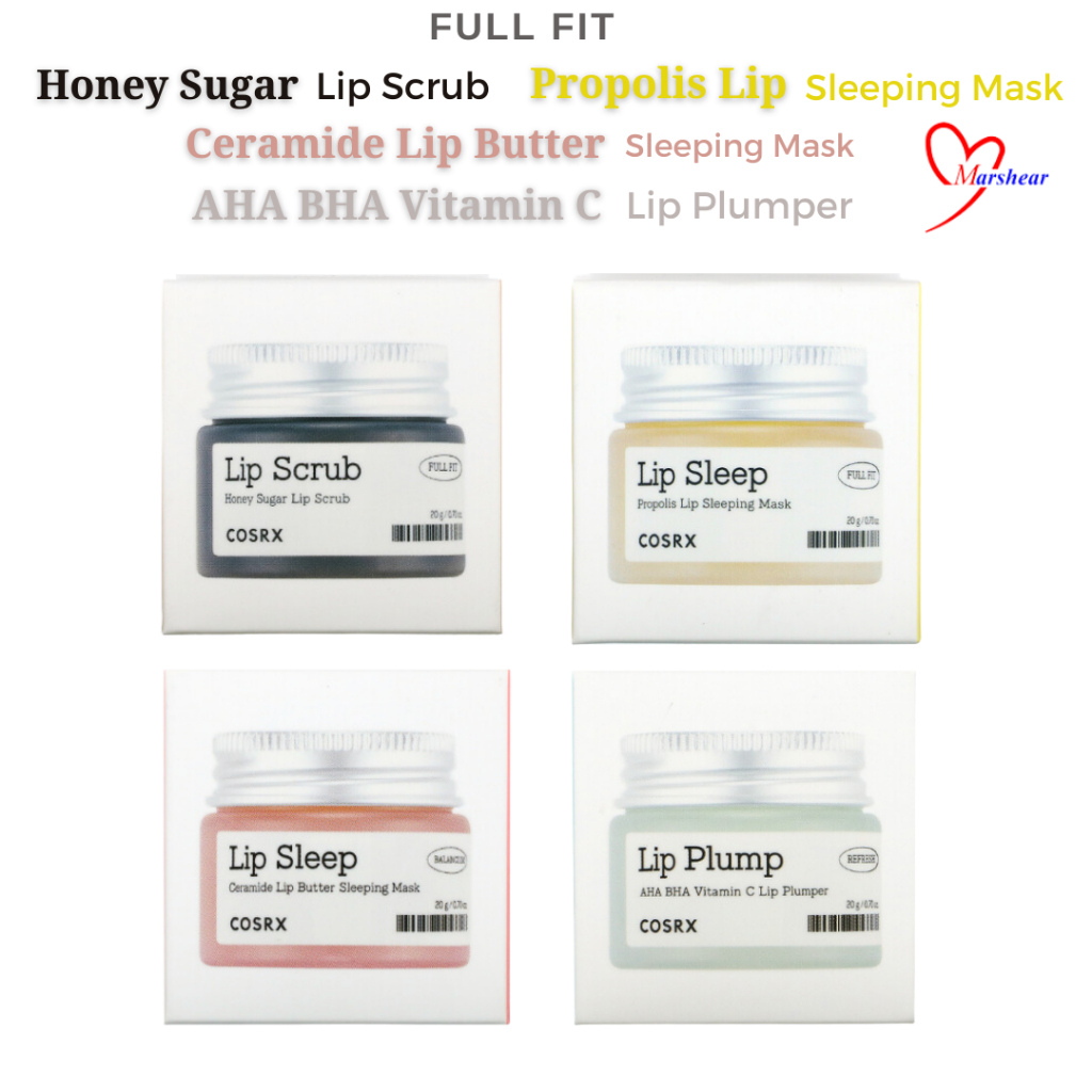 Cosrx Full Fit Honey Sugar Lip Scrub / Propolis / Ceramide Lip Butter ...
