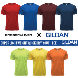 Gildan X Crossrunner เสื้อยืดกีฬา แห้งเร็ว น้ําหนักเบา สําหรับเด็ก ไซซ์ B CRR7000B