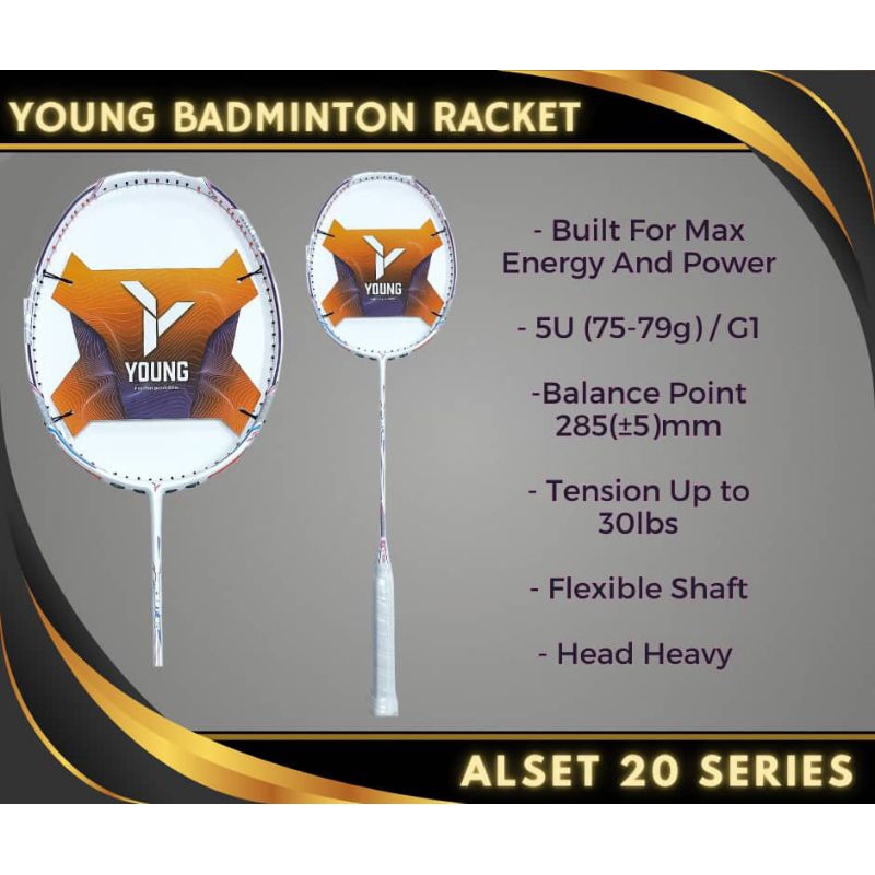 Young ALSET SERIES 20/30/40/60 ตัวยึดแบดมินตัน | Shopee Thailand