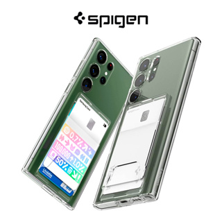 SAMSUNG Spigen Galaxy S23 Ultra เคส ช่องใส่คริสตัล เคสซัมซุงคู่ ฝาครอบป้องกันการตก ช่องใส่การ์ดคู่ในตัว